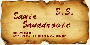 Damir Sanadrović vizit kartica